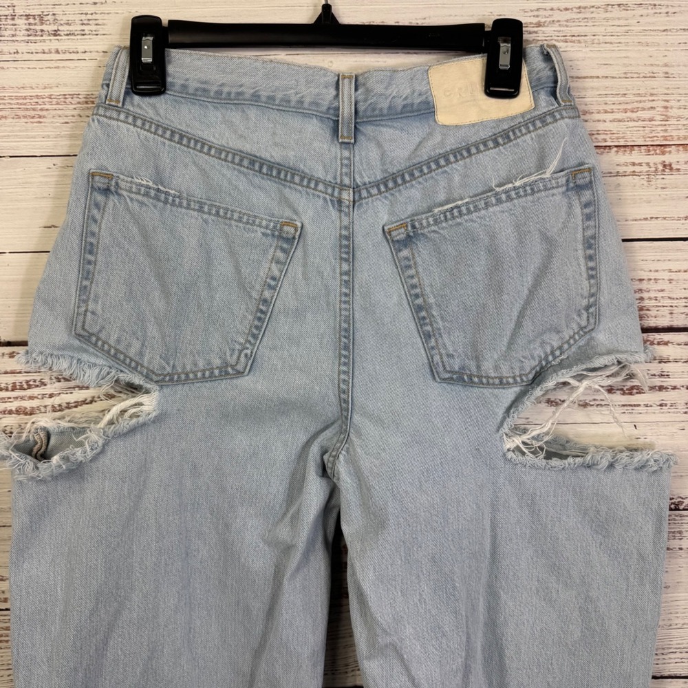 GRLFRND Bella Light Wash High Waist Distressed‎ Ripped Cut Out Jeans Women Denim - Picture 7 of 11